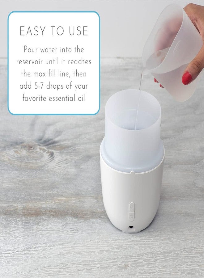 Ellia Soothe Ultrasonic Essential Oil Aromatherapy Diffuser | 6.5hrs Continuous & 13hrs Intermittent Runtime, Gentle Color-Changing Glow (ARM-310WT), White - Image 5